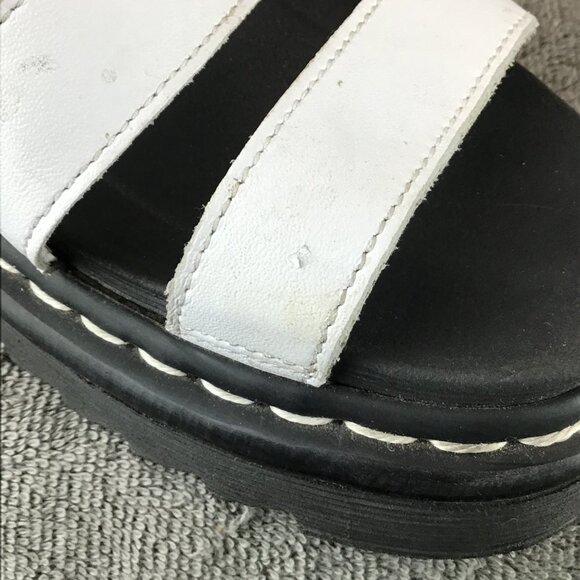 Doc Martens Blaire White Leather Platform Ankle Strap Sandals EU 38 - Picture 2 of 15